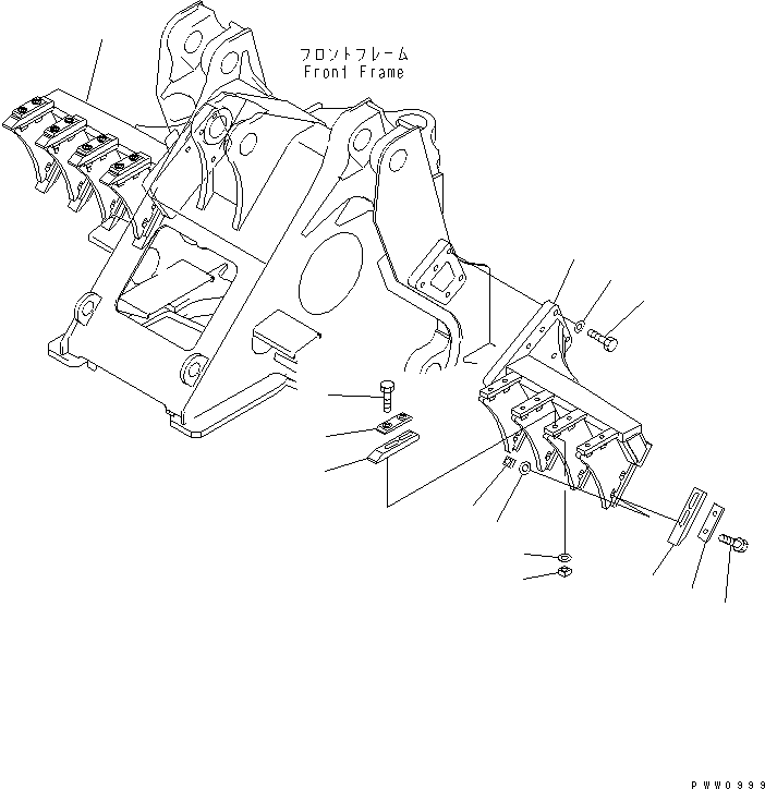 Кронштейн левый 41L-30-H2610 KOMATSU