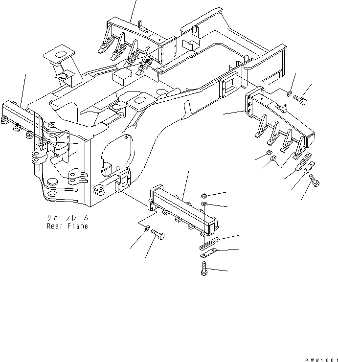 BRACKET,FRONT, L.H. 41L-30-H2040 KOMATSU