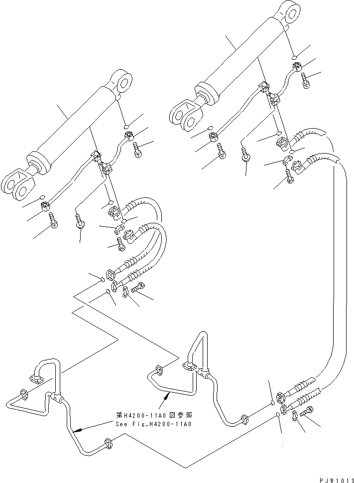 CYLINDER ASS'Y,LIFT (421-63-H2021) KOMATSU