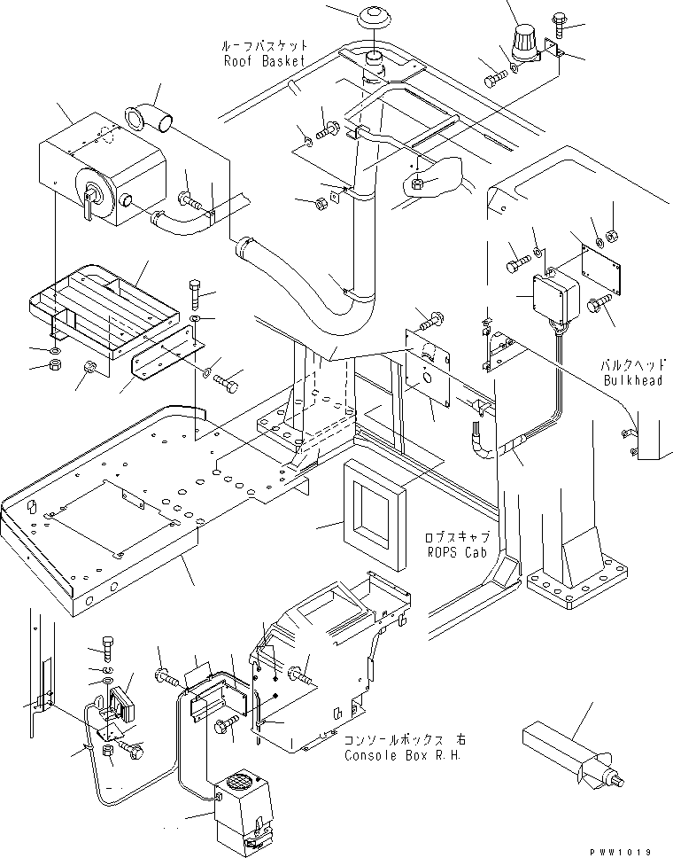 FLOOR,R.H. (MODIFIED PARTS) 41L-07-H7140 KOMATSU