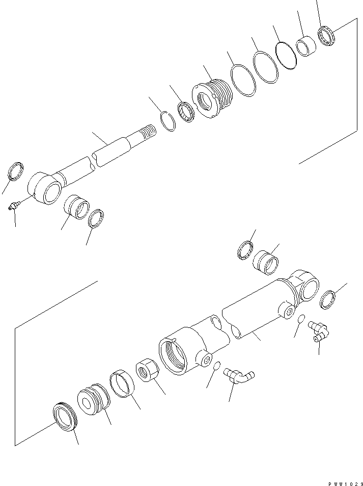 CYLINDER GROUP,SIDE SHIFT (\8\707-00-X7660) KOMATSU