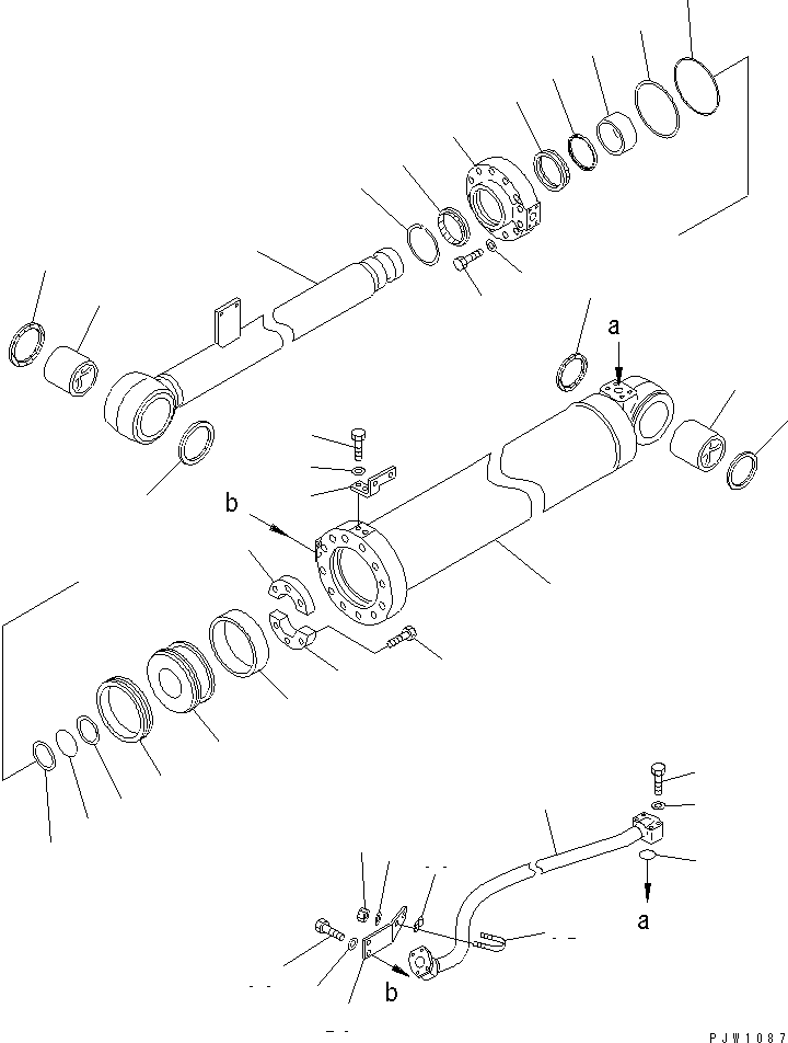CYLINDER GROUP,DUMP (\8\707-01-X7340) KOMATSU