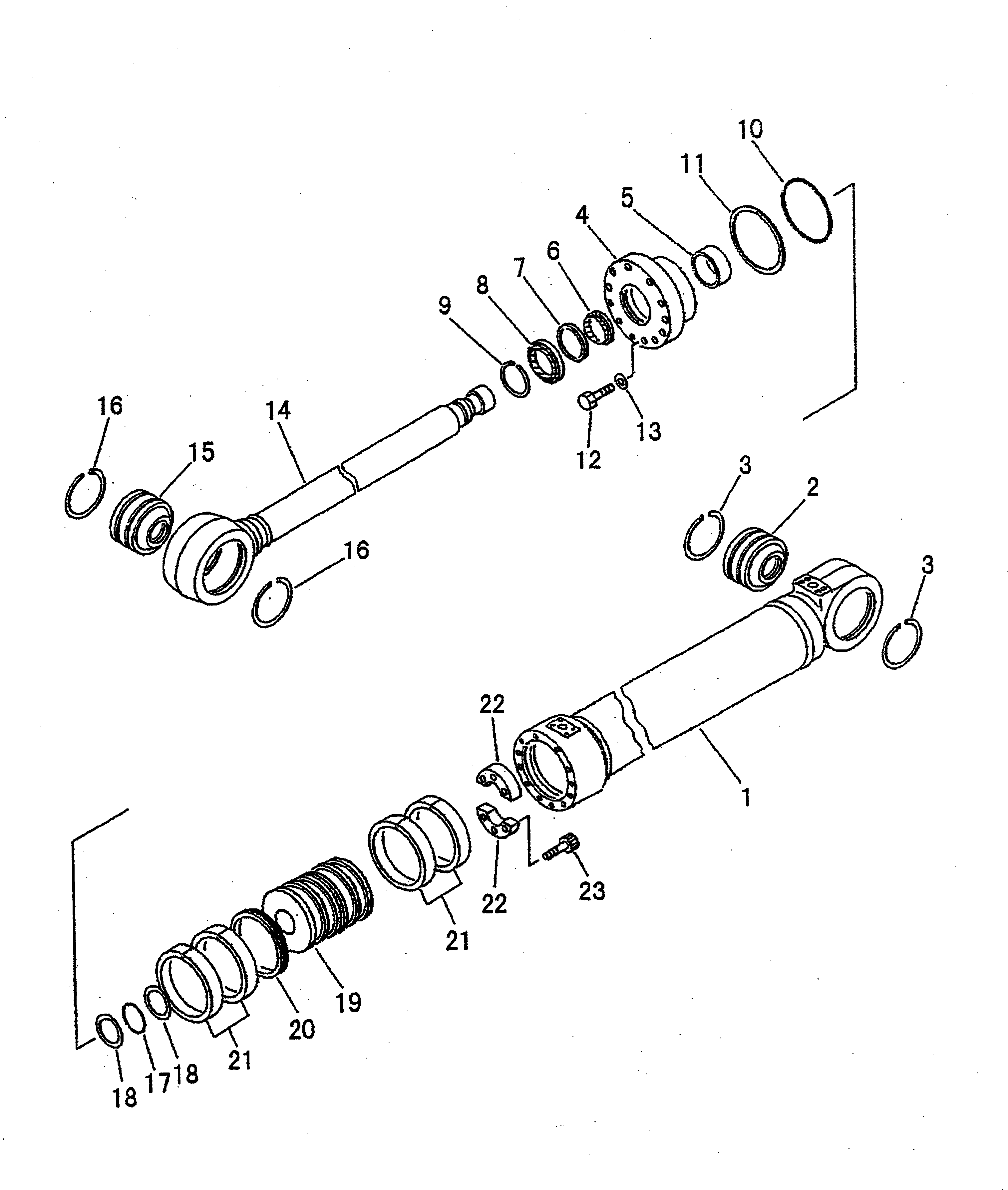 CYLINDER ASS'Y,TILT 707-01-0YY00 KOMATSU