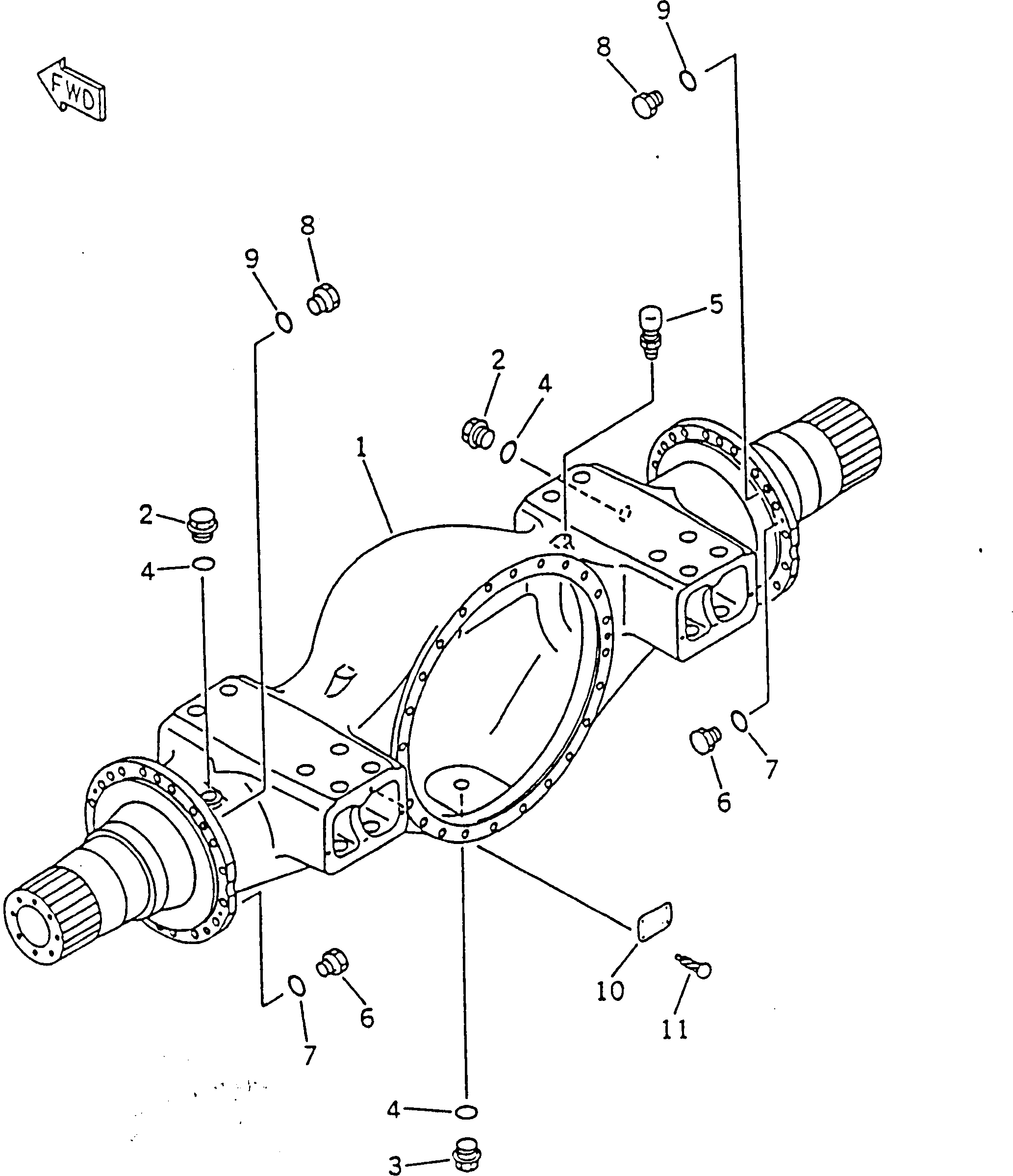 FRONT AXLE ASS'Y 428-22-10050 KOMATSU