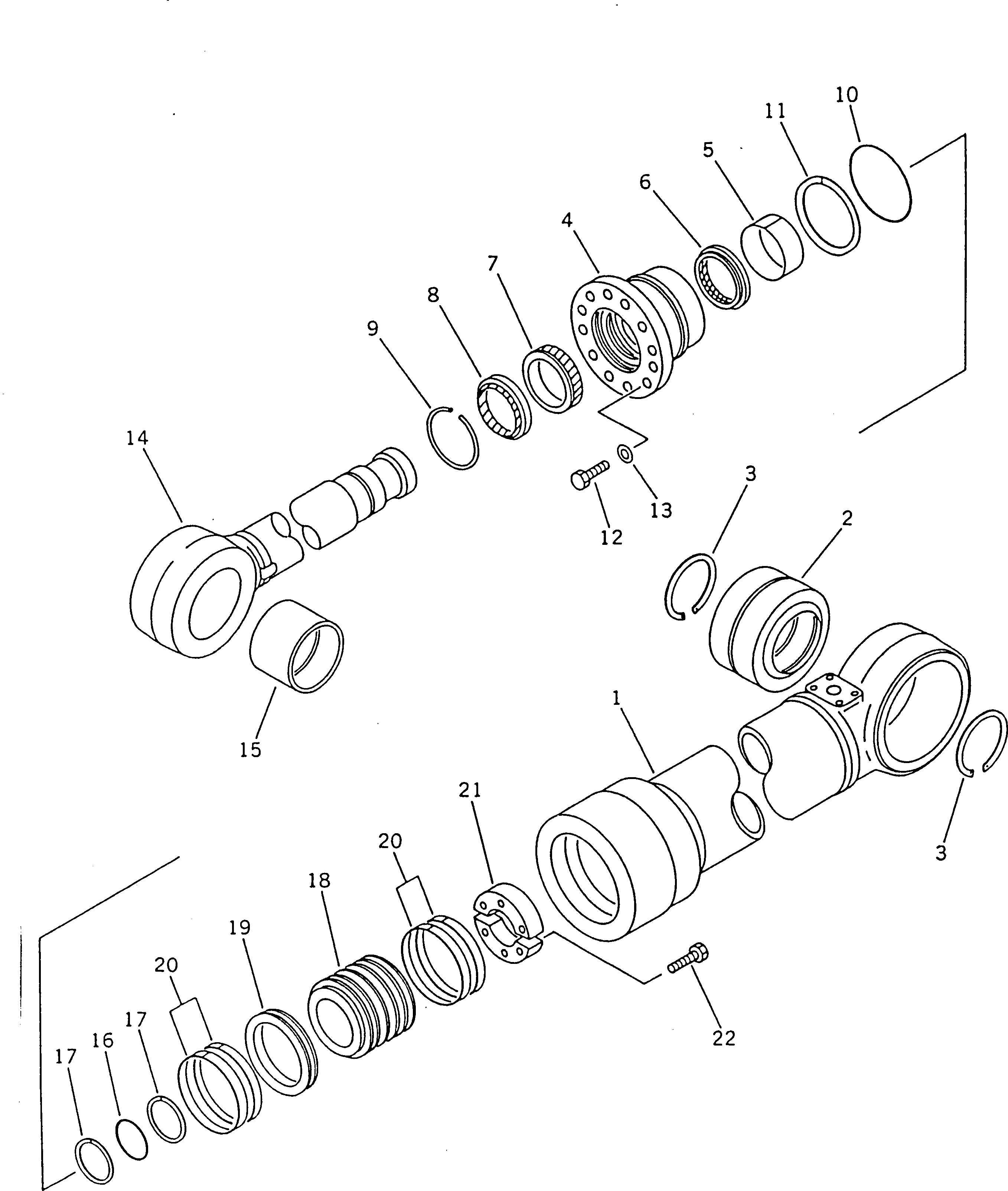 CYLINDER ASS'Y,STEERING, L.H. 707-01-02280 KOMATSU
