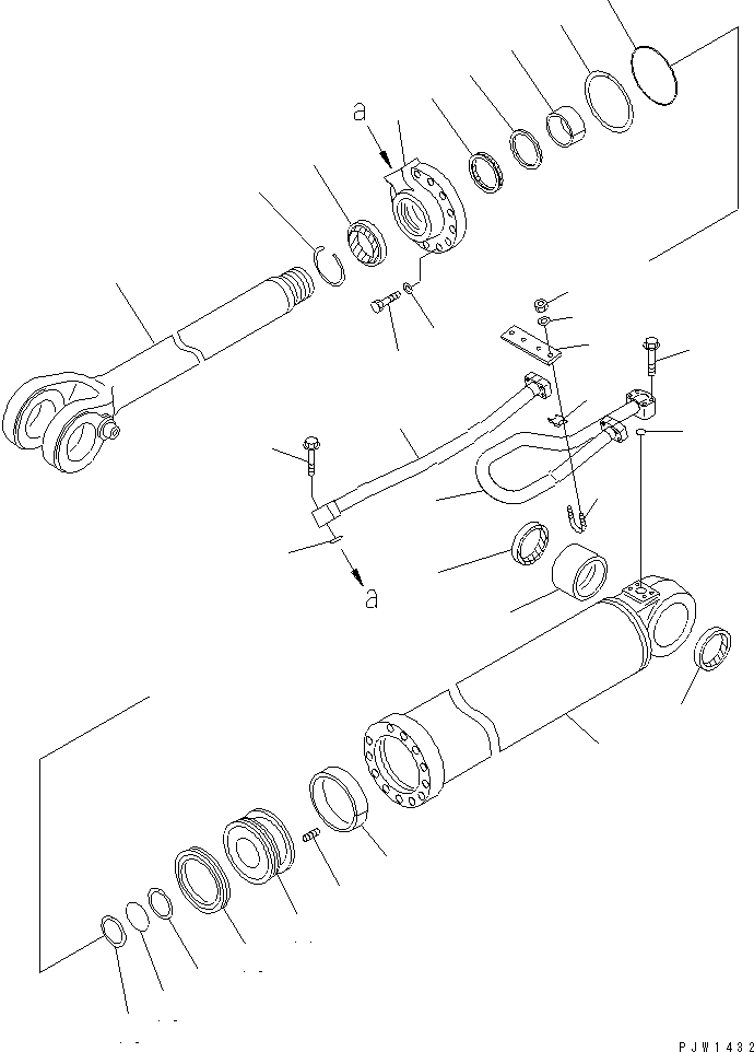 CYLINDER GROUP,L.H. (FINAL COATING) (\8\707-01-X7750) KOMATSU