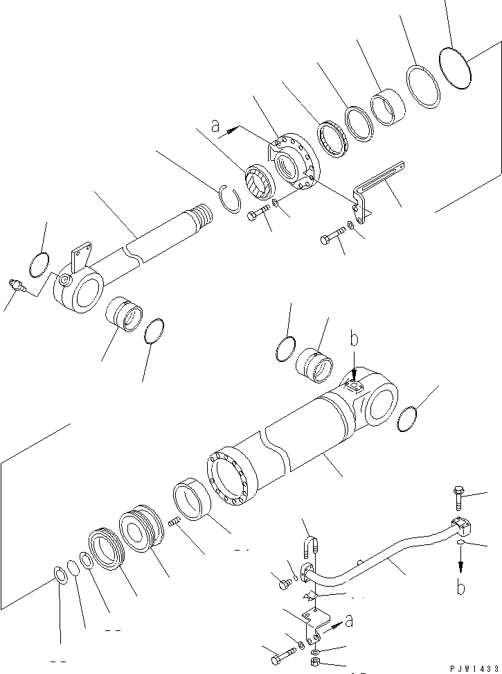 CYLINDER GROUP,(FINAL COATING) (\8\707-01-X7770) KOMATSU