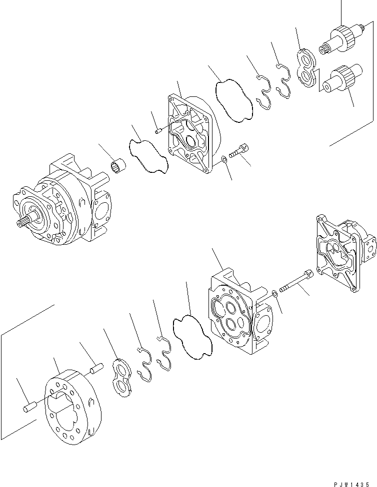 PUMP ASS'Y,(SAR80) 705-32-38340 KOMATSU