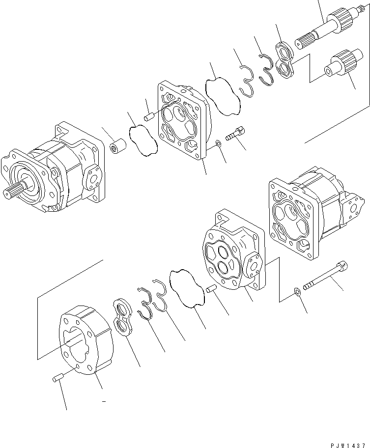 PUMP ASS'Y,(SAR125) 705-22-42070 KOMATSU