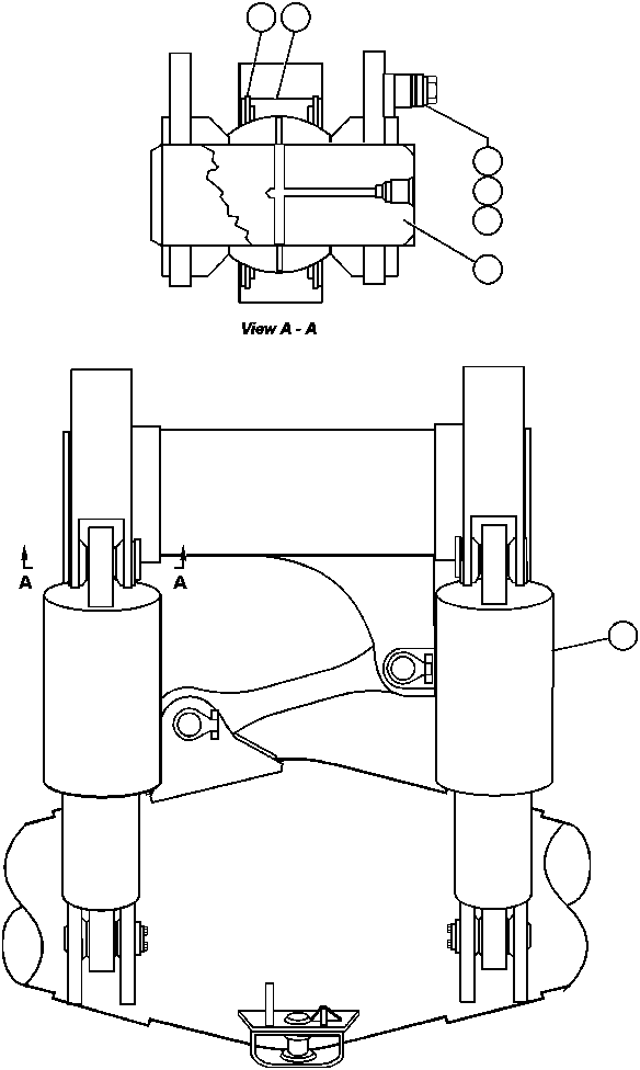 SUSPENSION, REAR ASSM. (SEE FIG 50002) EF3606 KOMATSU