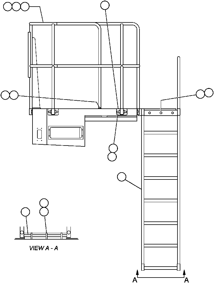 HANDRAIL STR., CENTER R.H. EG3260 KOMATSU