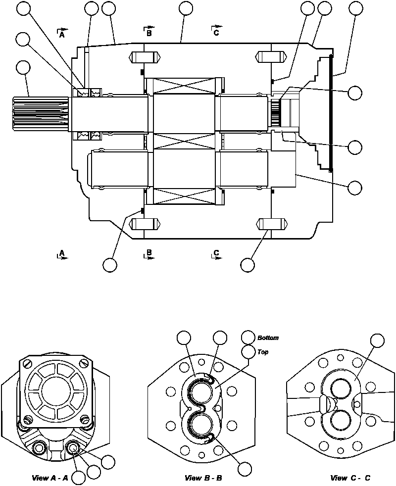 O-RING (1)(2) LA0057 KOMATSU