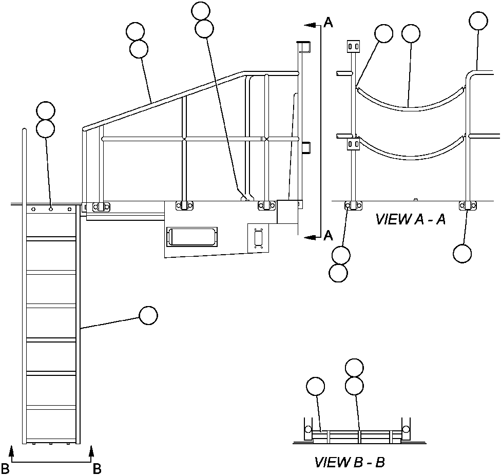 HANDRAIL STR., CENTER L.H. EF7378 KOMATSU