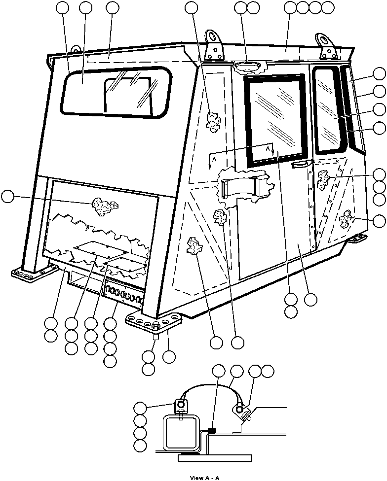 HARNESS, OPERATOR'S CAB EF9039 KOMATSU