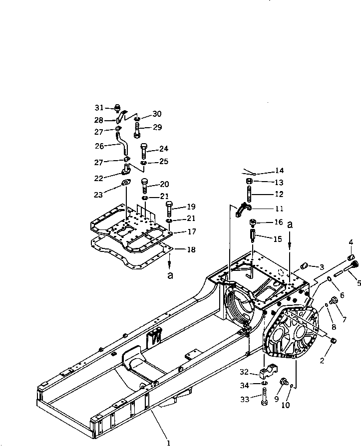 MAIN FRAME ASS'Y 14F-21-81110 KOMATSU