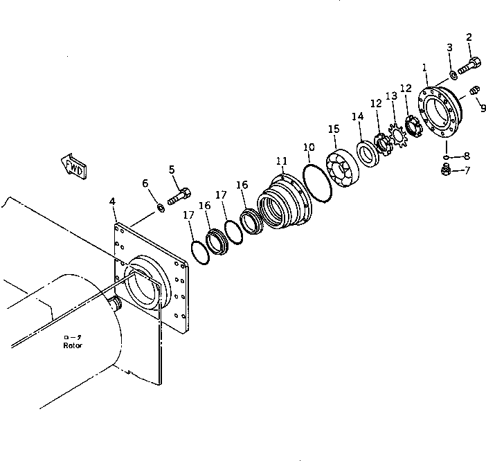 CASE,BEARING¤ R.H. KZ10-01-2541 KOMATSU