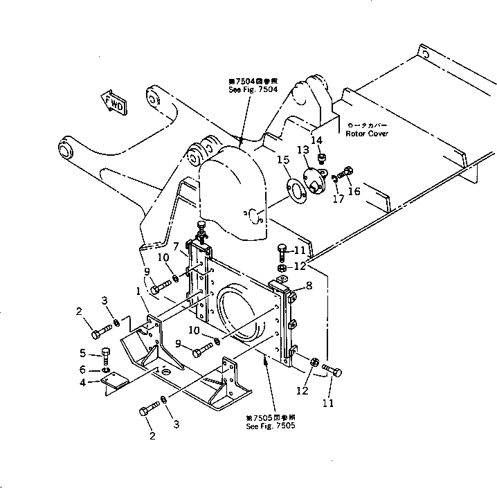 STOPPER,R.H. KZ10-01-2F70 KOMATSU