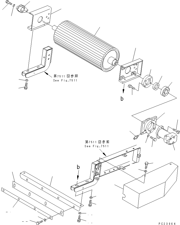 HOUSING,L.H. 8206-75-3580 KOMATSU