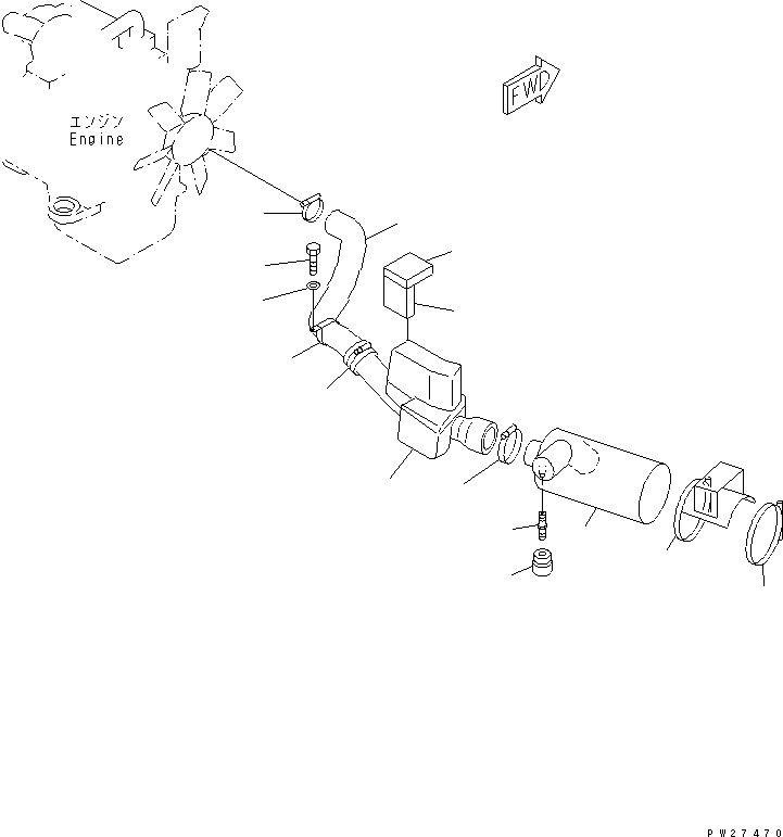 Шланг в сборе 203-01-67500 KOMATSU