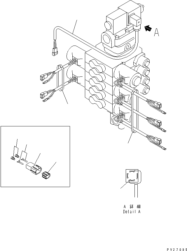 WIRING ASS'Y,CONTROL VALVE UN613403000 KOMATSU
