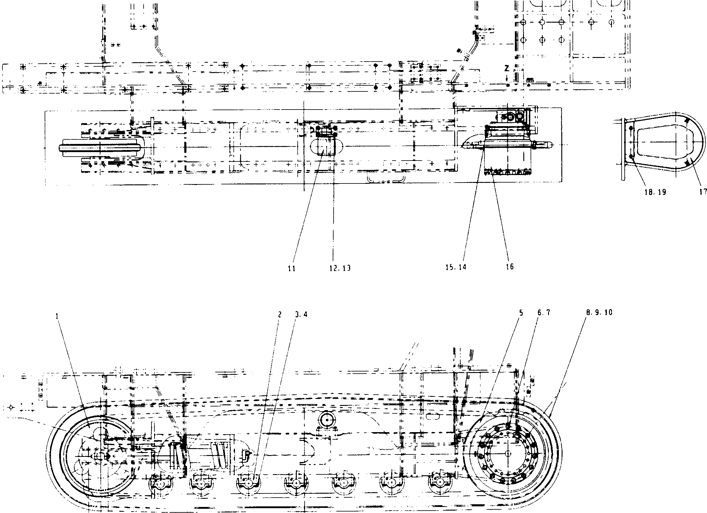 CARRIER ROLLER (203-30-00231) KOMATSU