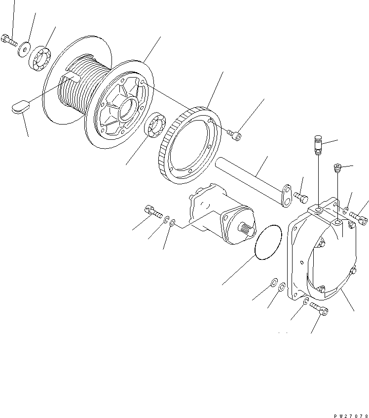 WINCH ASS'Y,HOIST UN08BB32000 KOMATSU