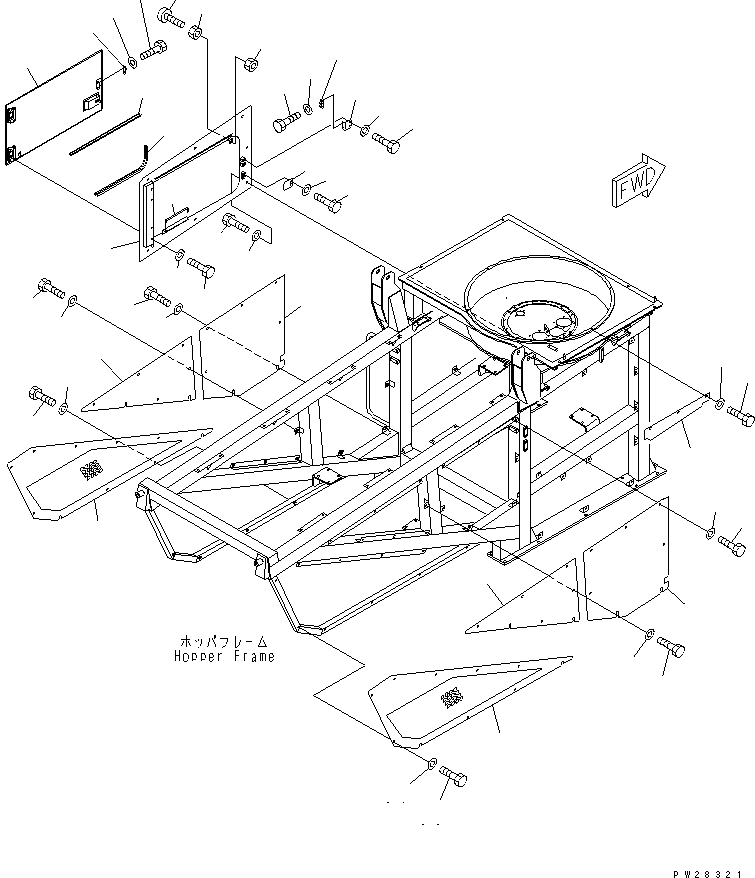 COVER ASSY,L.H. 8255-54-4542 KOMATSU