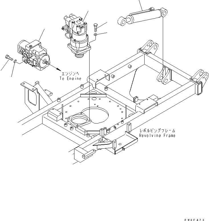 CYLINDER GROUP,HOIST (707-00-X2420) KOMATSU