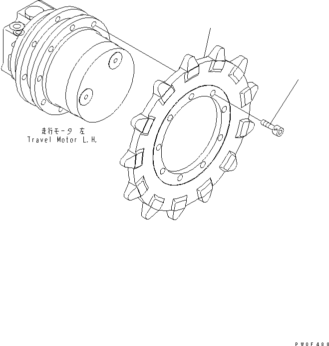 Звёздочка 10B-30-11120 KOMATSU
