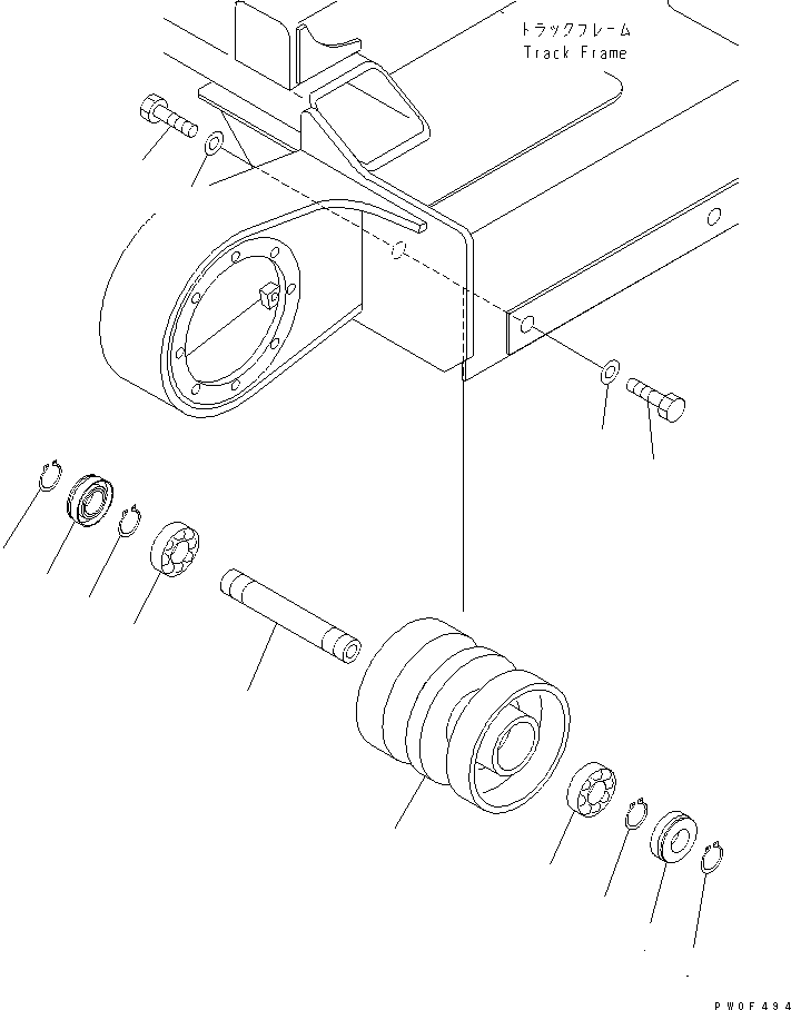 ROLLER,TRACK 10B-30-11170 KOMATSU
