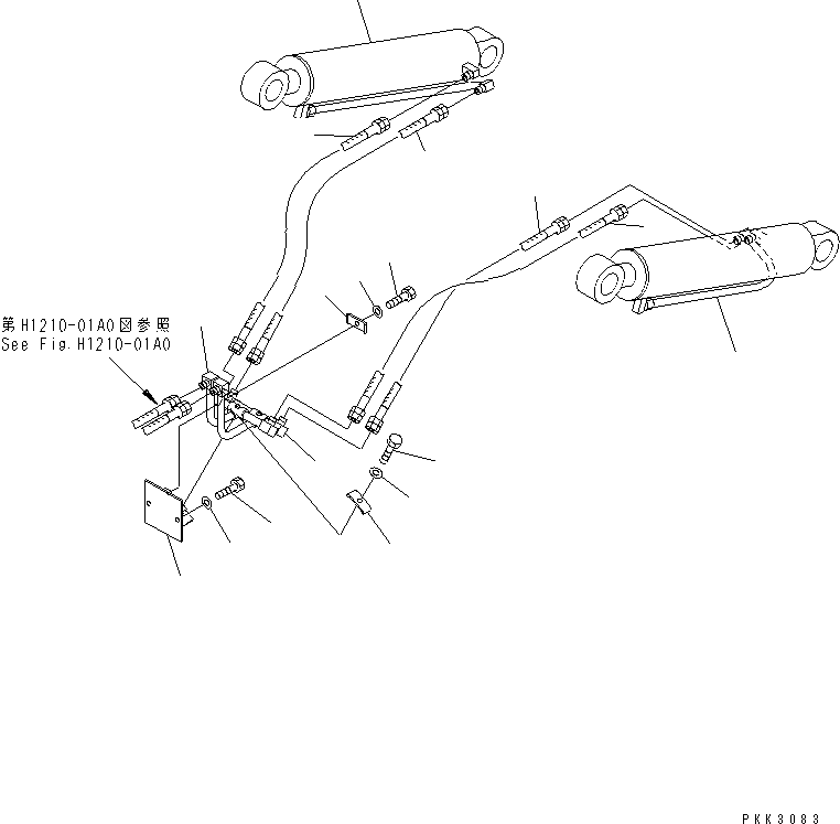 CYLINDER GROUP,R.H. (14S-63-X2210) KOMATSU