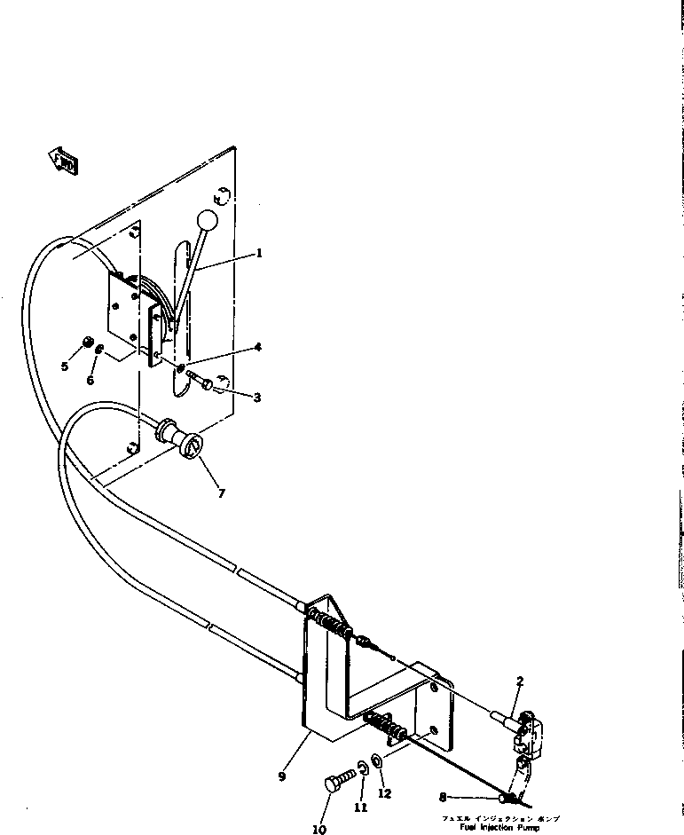 LEVER ASS'Y,FUEL CONTROL 1-16410-0010 KOMATSU