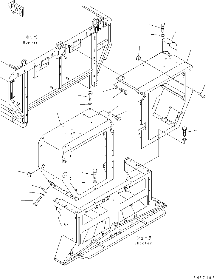 Крышка левая 277-70-54232 KOMATSU