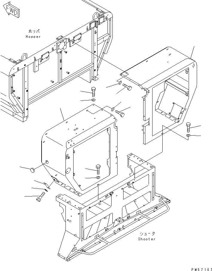 Крышка левая 277-70-54231 KOMATSU
