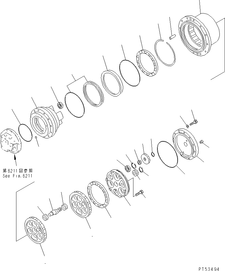 DRIVE ASS'Y TZ208B1000-00 KOMATSU