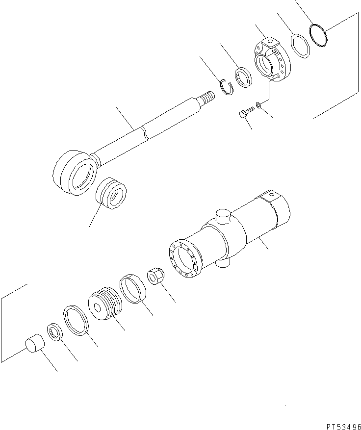 CYLINDER ASS'Y,ROTOR LIFT 26C-63-01010 KOMATSU