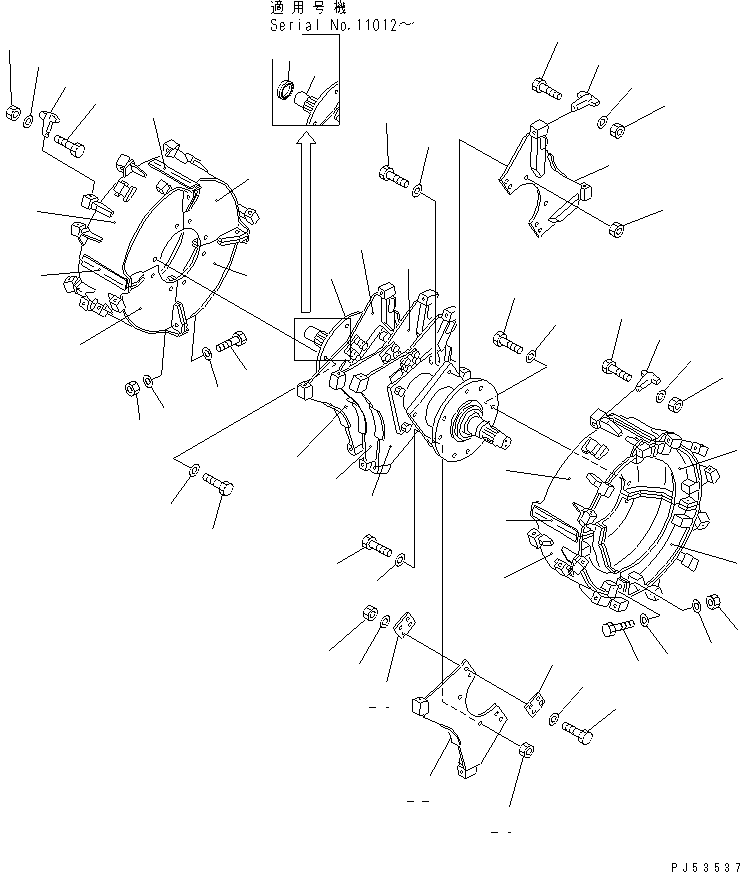 SHAFT,ROTOR 26C-70-13220 KOMATSU