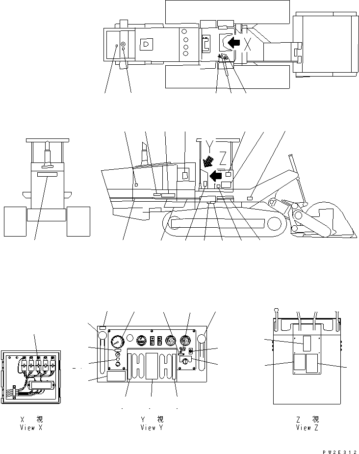 Предупреждающая табличка 263-53-32110 KOMATSU