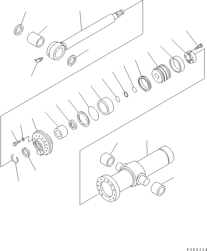 CYLINDER ASS'Y,ROTOR LIFT 263-77-33190 KOMATSU