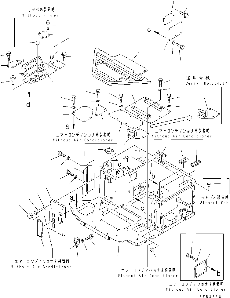 COVER,(EXCEPT JAPAN) \0\154-54-41810 KOMATSU