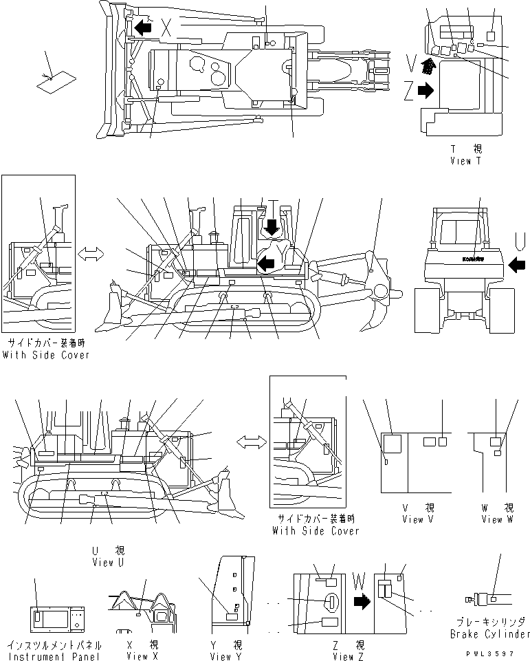Табличка безопасности \0\09654-00100 KOMATSU