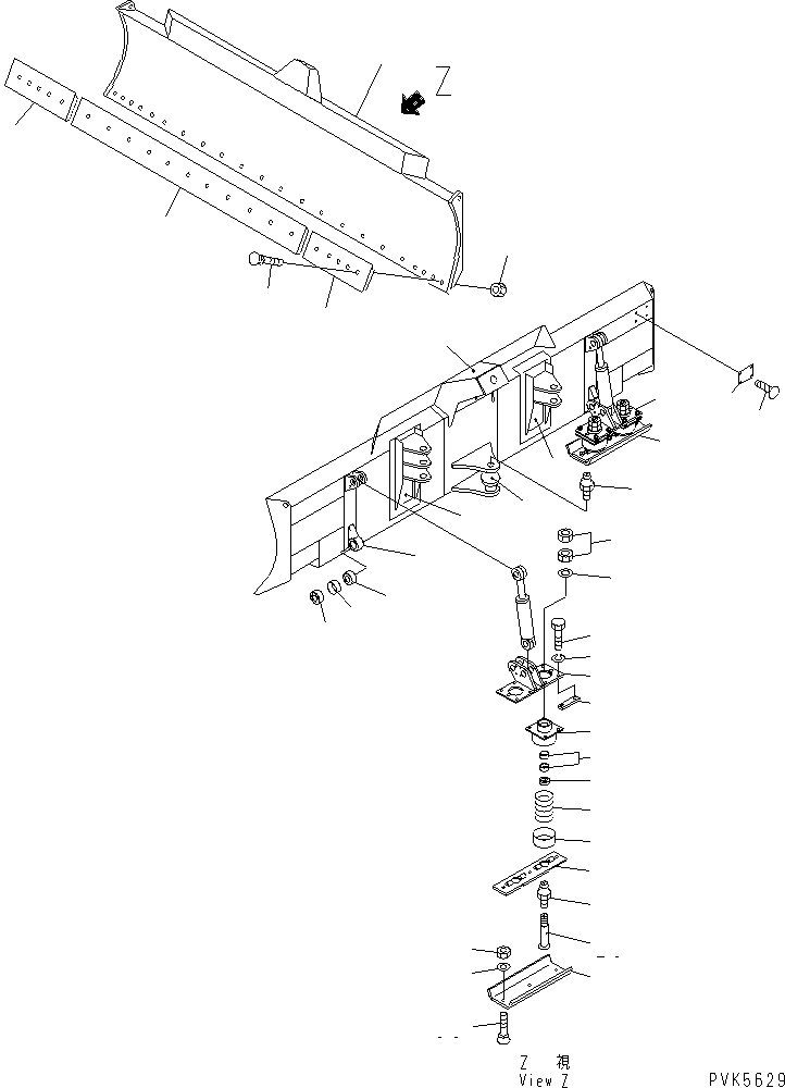 BLADE,(WITH TILT GAUGE) 101-865-1150 KOMATSU