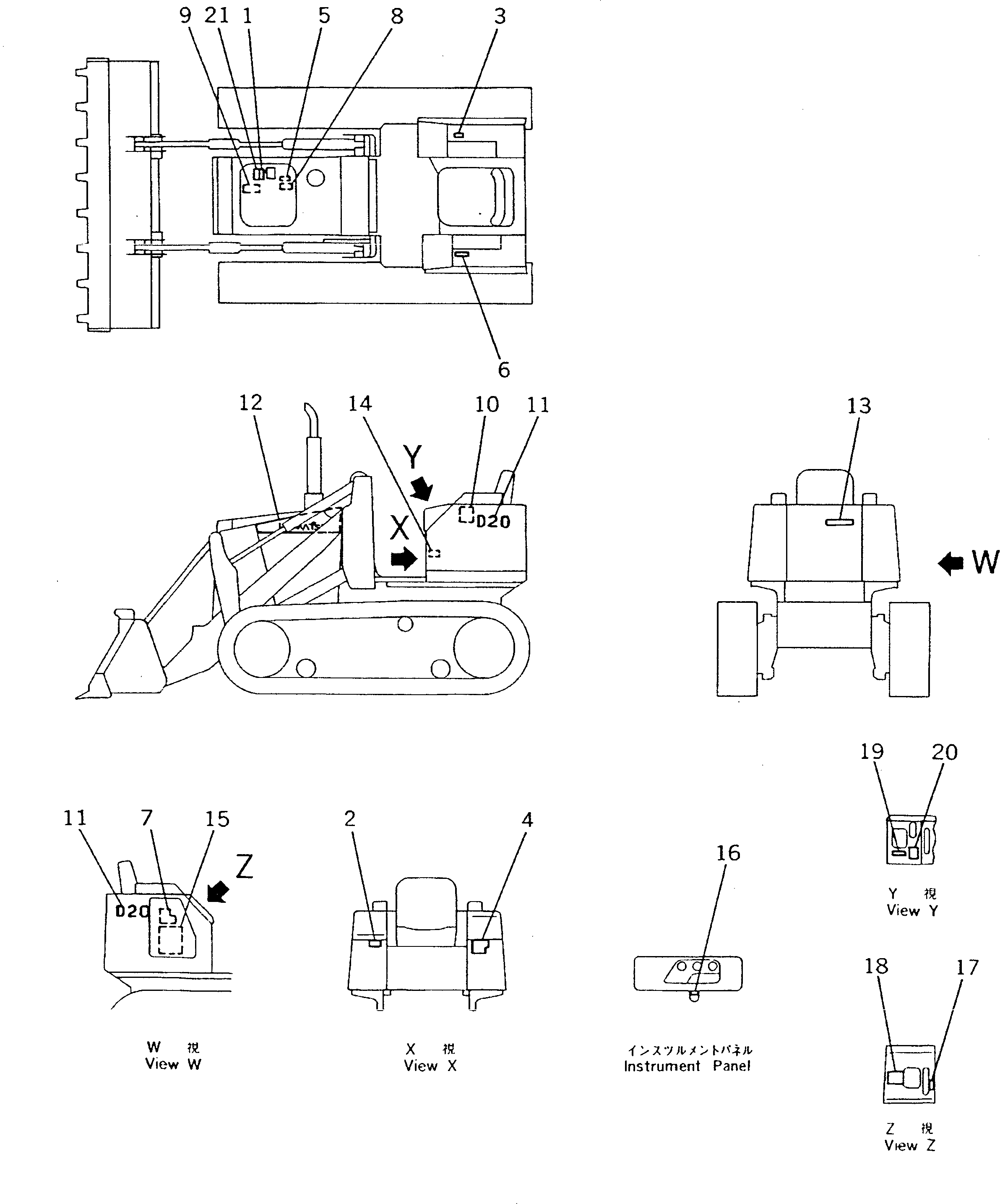 PLATE¤ SAFETY,MAINTENANCE ENGINE 113-98-31220 KOMATSU