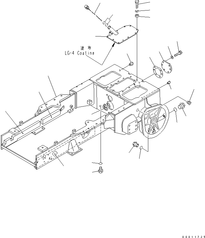 CASE FRAME ASS'Y 104-21-51200 KOMATSU