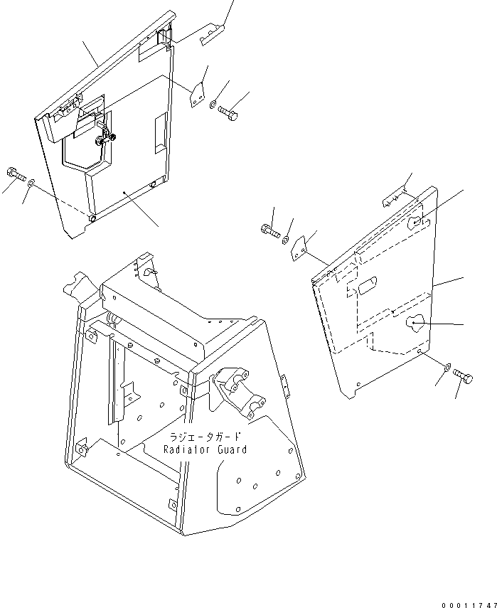 COVER ASS'Y,R.H. 10G-54-51250 KOMATSU