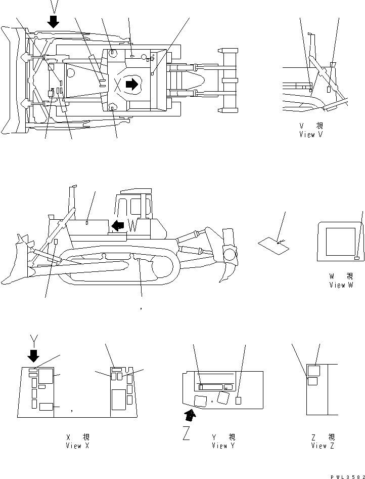 PLATE¤ CAUTION,ADJUST OF TRACK TENSION 195-98-22941 KOMATSU