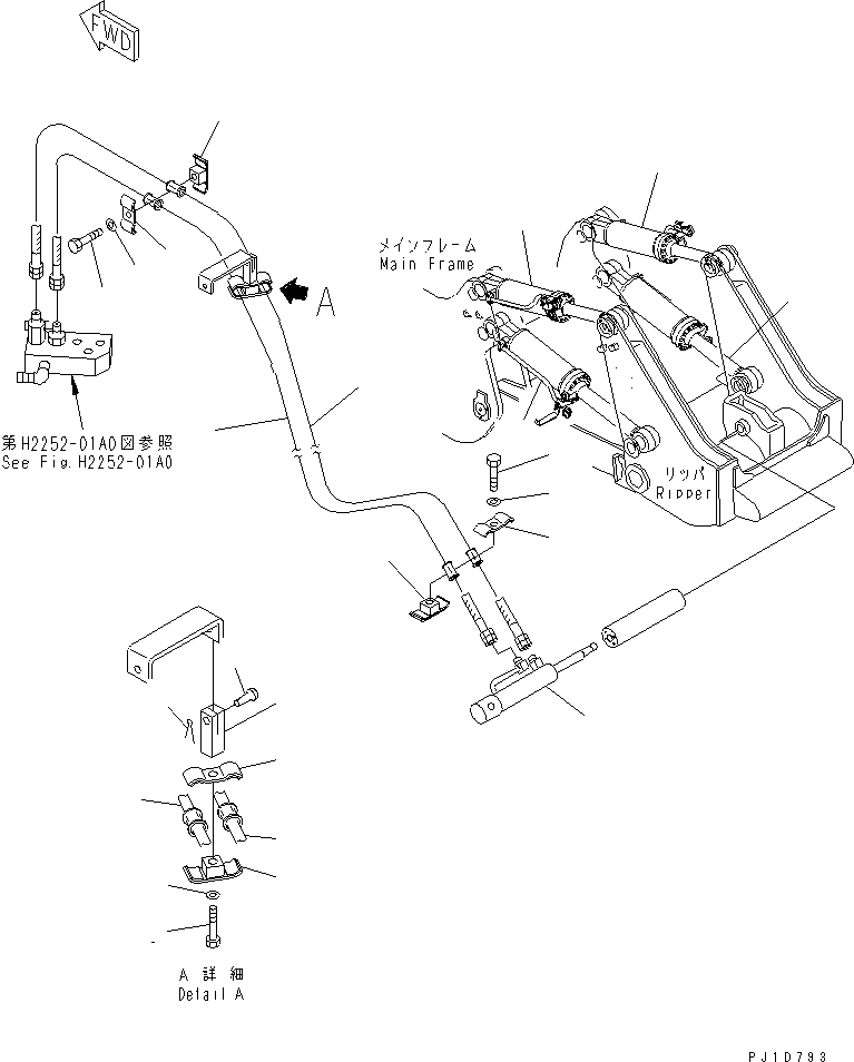 CYLINDER GROUP,L.H. (707-01-OC170) KOMATSU
