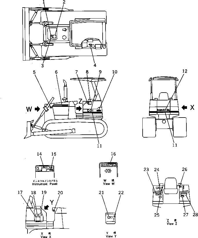 Предупреждающая табличка 113-C60-1210 KOMATSU