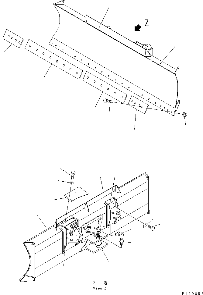 BLADE ASS'Y 11Y-72-19100 KOMATSU