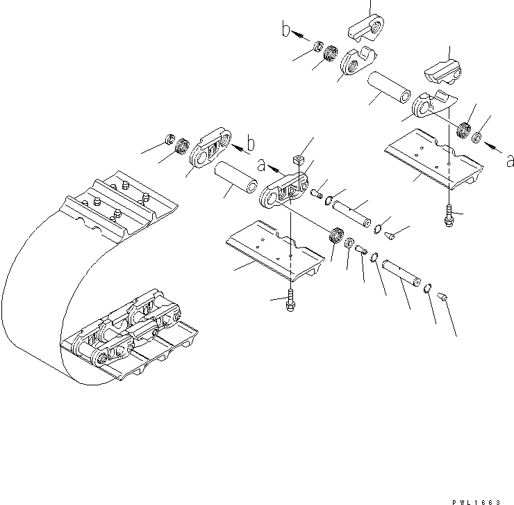 Звено гусеницы в сборе 195-32-00501 KOMATSU